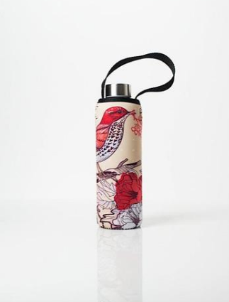 Image Title GLASS IS GREENER + CARRY COVER - 570 ML - BIRD PRINT